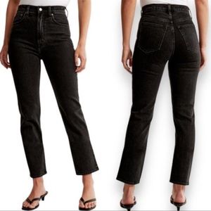 Abercrombie & Fitch Black Ultra High Straight Waisted Jeans 25s